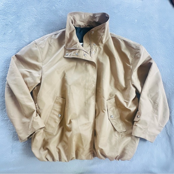 MNG Womens Beige Cotton Blend Water Repellent Jacket Size M - Picture 1 of 4